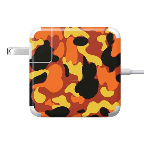 Orange Camo 85W Power Adapter (15 and 17 inch MacBook Pro Charger) Skin