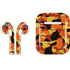 Orange Camo Apple AirPods 2 Skin