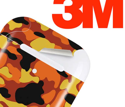 Orange Camo Apple AirPods 2 Skin