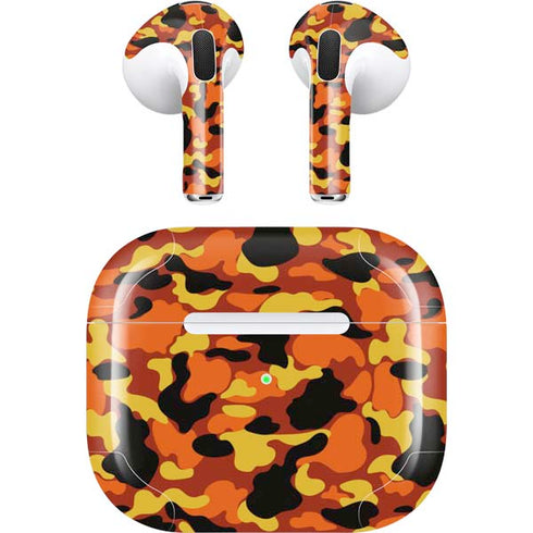 Orange Camo Apple AirPods (3rd Gen 2021) Skin