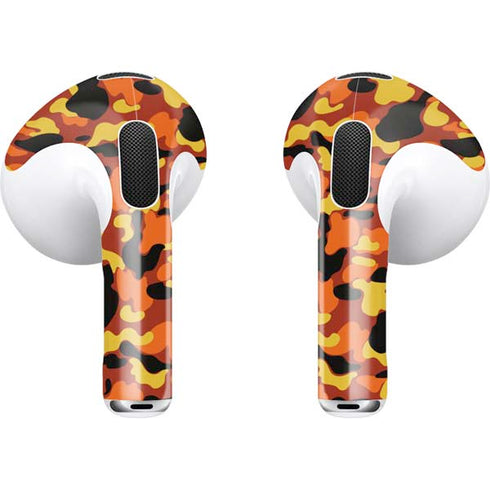 Orange Camo Apple AirPods (3rd Gen 2021) Skin