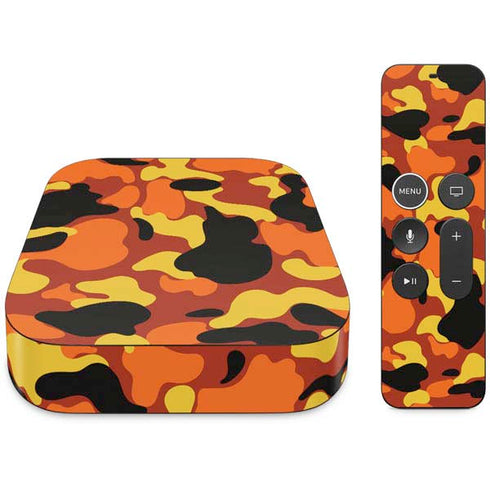 Orange Camo Apple TV Skin