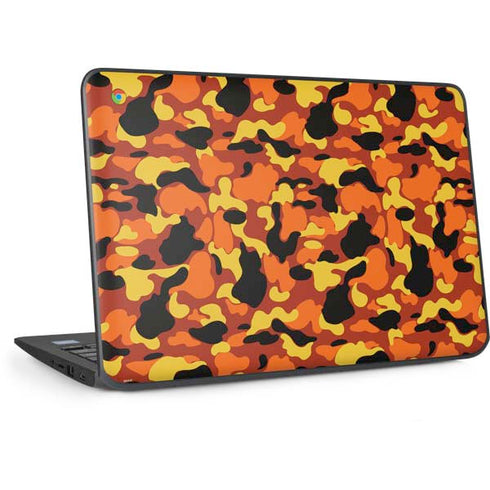 Orange Camo HP Chromebook Skin