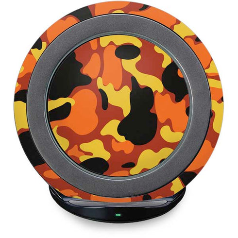 Orange Camo Fast Charge Wireless Charging Stand Skin