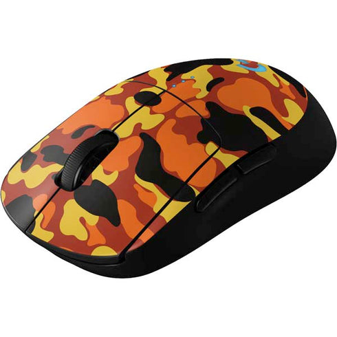 Orange Camo G Pro Wireless Gaming Mouse Skin