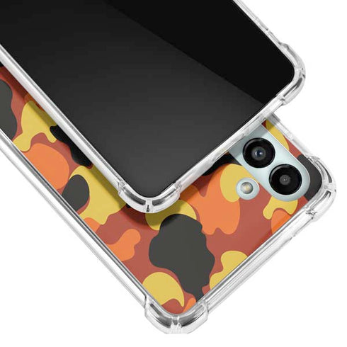 Orange Camo Galaxy A13 5G Clear Case