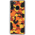 Orange Camo Galaxy A21 Clear Case
