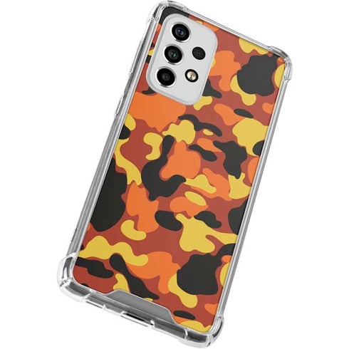 Orange Camo Galaxy A53 5G Clear Case
