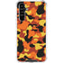 Orange Camo Galaxy A54 5G Clear Case