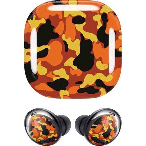 Orange Camo Galaxy Buds Pro Skin