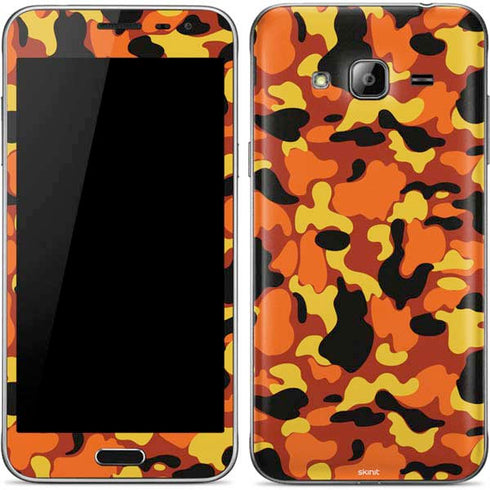 Orange Camo Galaxy J3 Skin