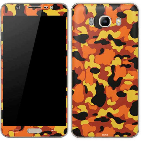 Orange Camo Galaxy J7 Skin