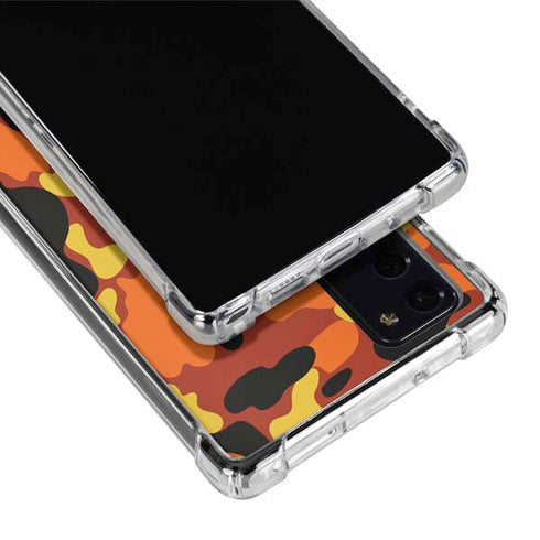 Orange Camo Galaxy Note20 5G Clear Case
