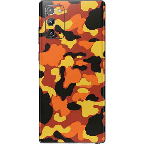 Orange Camo Galaxy Note20 5G Skin