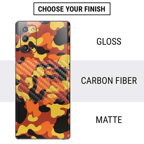 Orange Camo Galaxy Note20 5G Skin