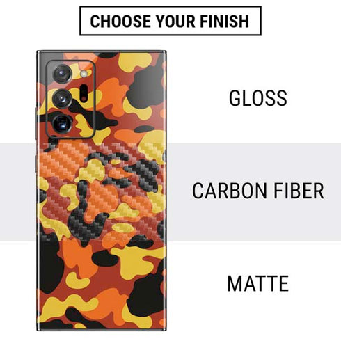 Orange Camo Galaxy Note20 Ultra 5G Skin