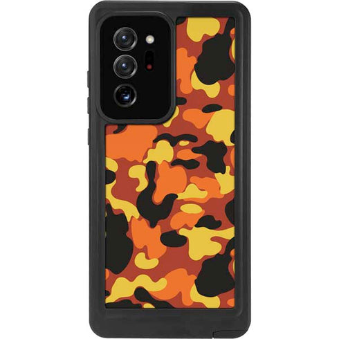 Orange Camo Galaxy Note20 Ultra 5G Waterproof Case
