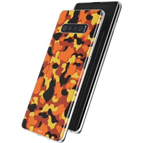 Orange Camo Galaxy S10 Plus Skin