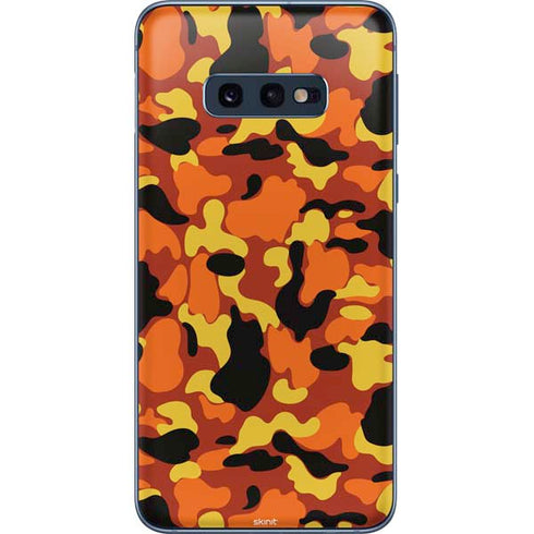 Orange Camo Galaxy S10e Skin