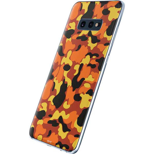 Orange Camo Galaxy S10e Skin