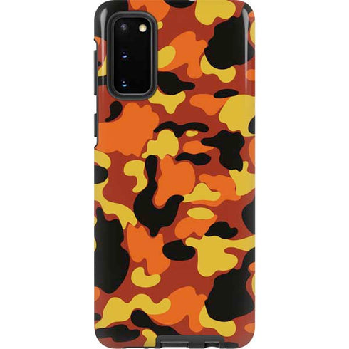 Orange Camo Galaxy S20 Pro Case