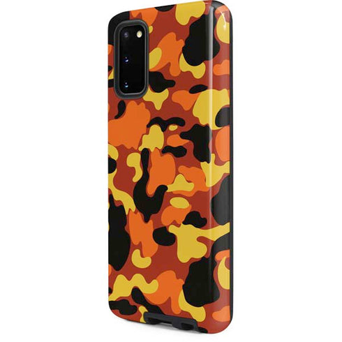 Orange Camo Galaxy S20 Pro Case