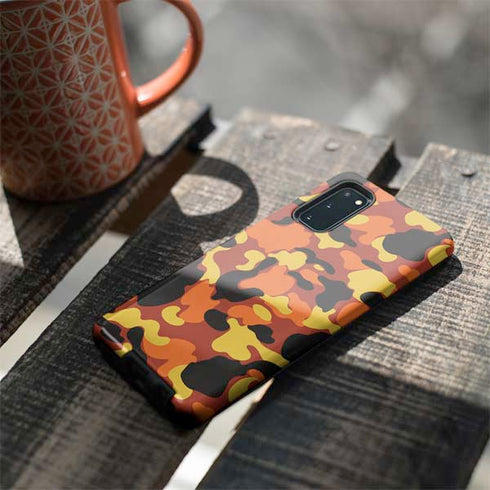 Orange Camo Galaxy S20 Pro Case