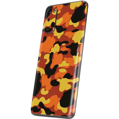Orange Camo Galaxy S20 Skin