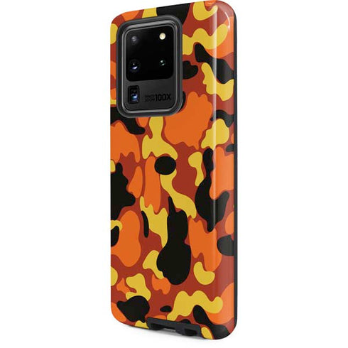Orange Camo Galaxy S20 Ultra 5G Pro Case