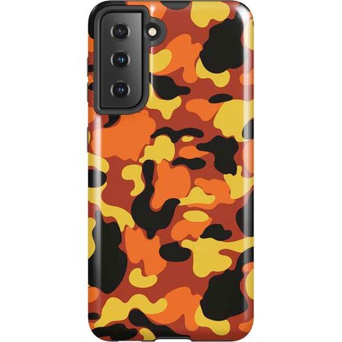 Orange Camo Galaxy S21 5G Pro Case