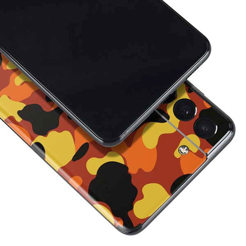 Orange Camo Galaxy S21 5G Skin
