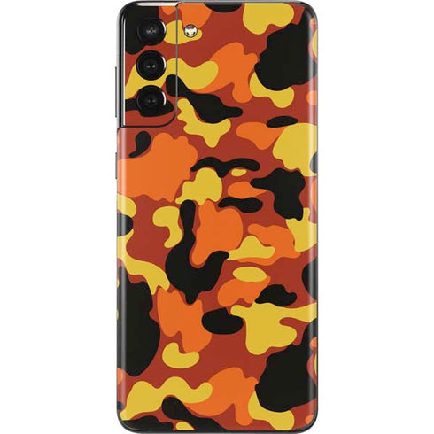 Orange Camo Galaxy S21 Plus 5G Skin