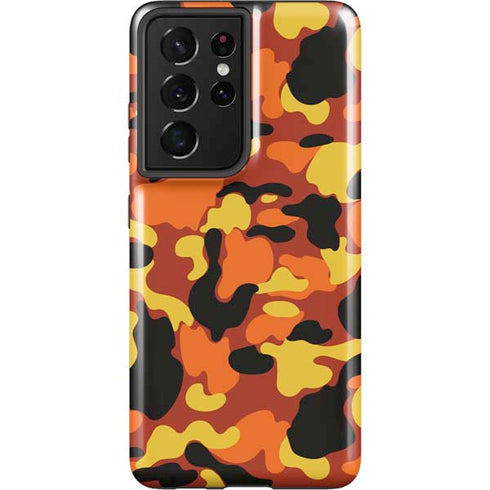 Orange Camo Galaxy S21 Ultra 5G Pro Case