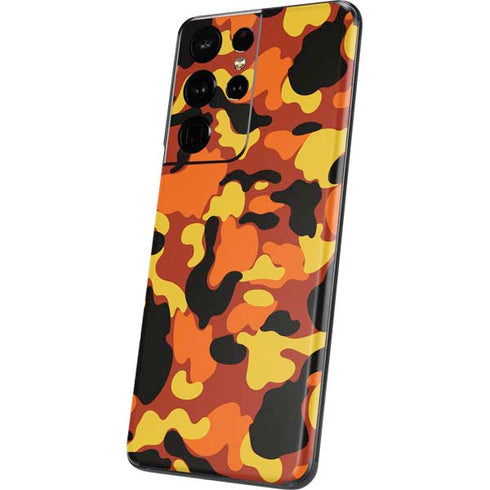 Orange Camo Galaxy S21 Ultra 5G Skin