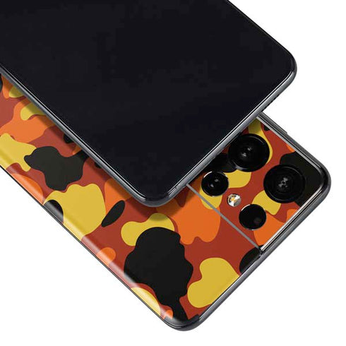 Orange Camo Galaxy S21 Ultra 5G Skin