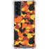 Orange Camo Galaxy S22 Clear Case