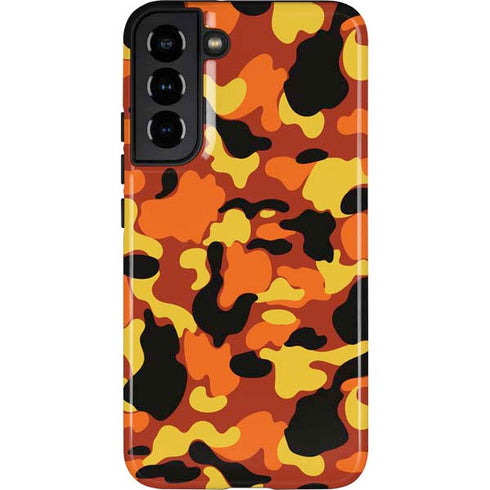 Orange Camo Galaxy S22 Plus Pro Case