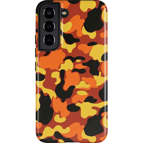 Orange Camo Galaxy S22 Pro Case