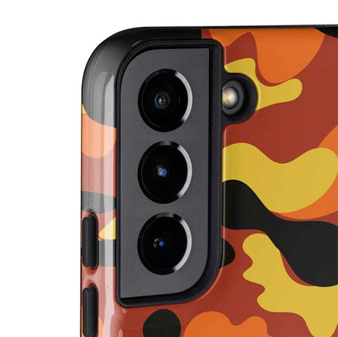 Orange Camo Galaxy S22 Pro Case