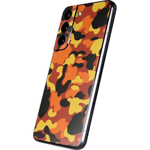 Orange Camo Galaxy S22 Skin