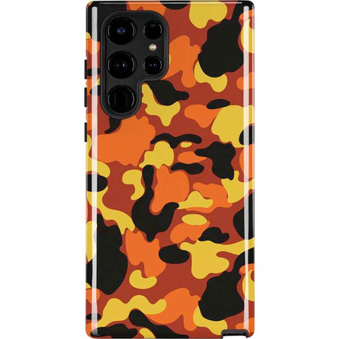 Orange Camo Galaxy S22 Ultra Pro Case