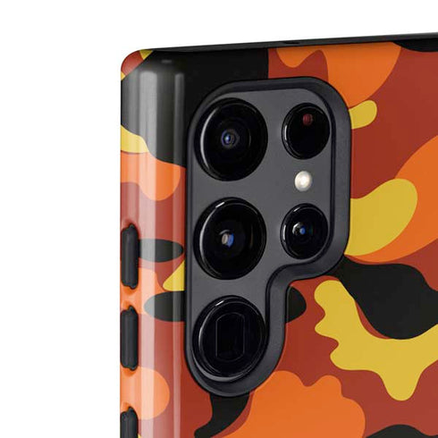 Orange Camo Galaxy S22 Ultra Pro Case