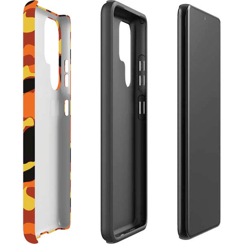 Orange Camo Galaxy S22 Ultra Pro Case