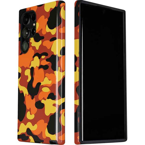 Orange Camo Galaxy S22 Ultra Pro Case