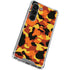 Orange Camo Galaxy S23 Clear Case