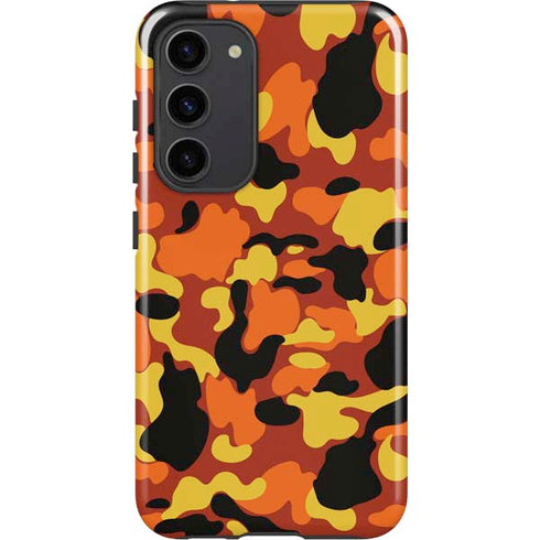 Orange Camo Galaxy S23 Plus Pro Case