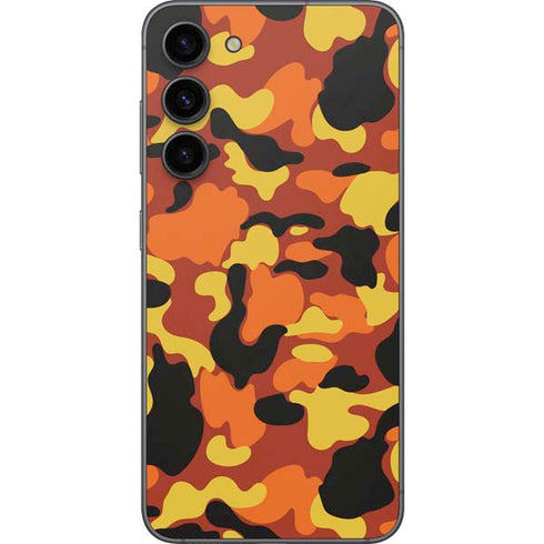 Orange Camo Galaxy S23 Plus Skin