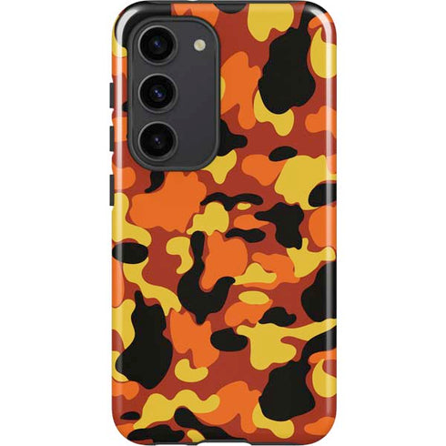 Orange Camo Galaxy S23 Pro Case