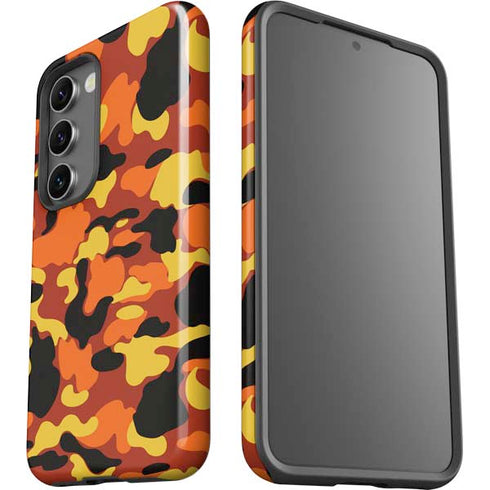 Orange Camo Galaxy S23 Pro Case