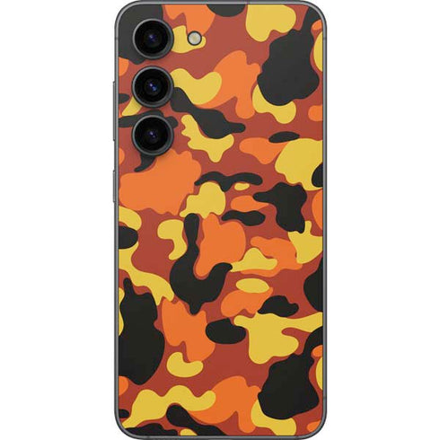 Orange Camo Galaxy S23 Skin